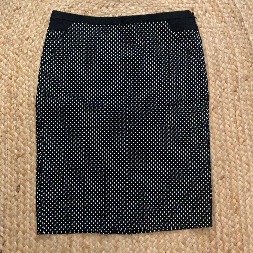The Limited, Black/White Polka Dot Pencil Skirt